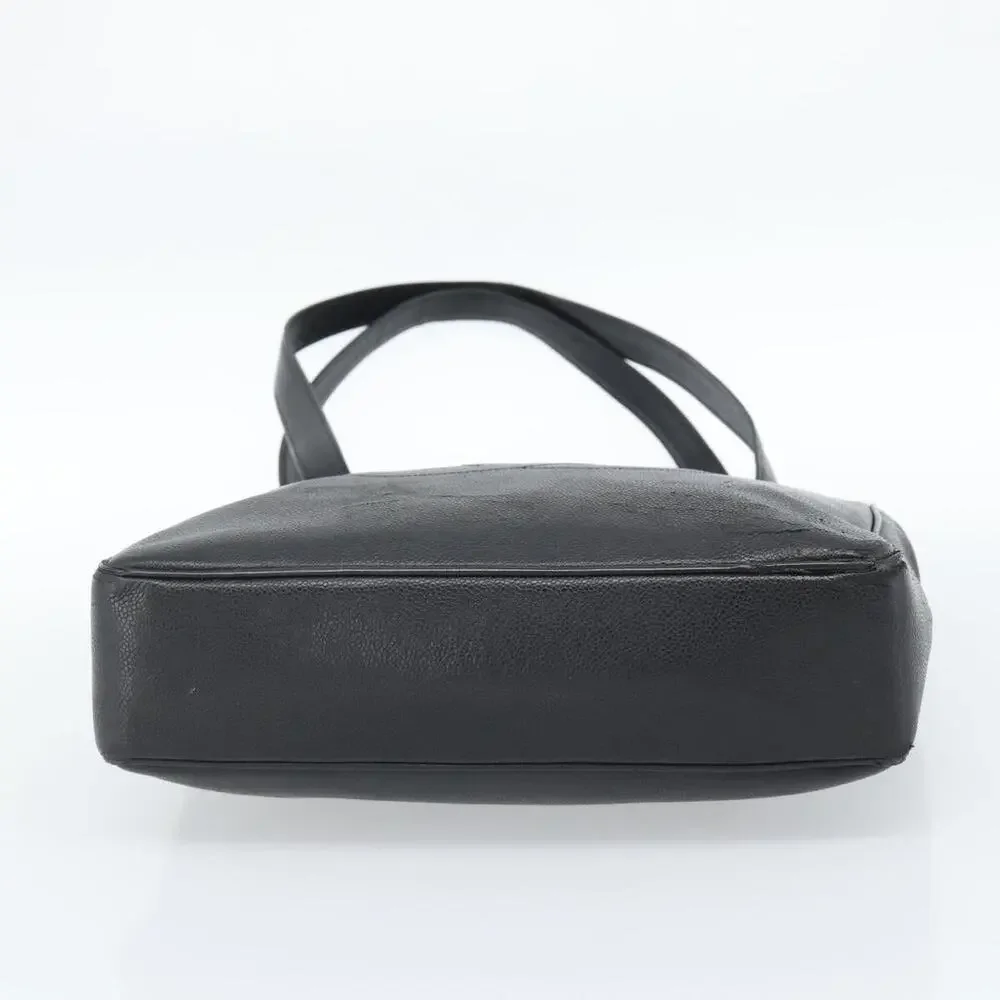 Chanel Caviar CC Logo Tote Black